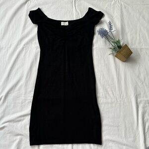 Aritzia Wilfred Black off shoulder dress, size S